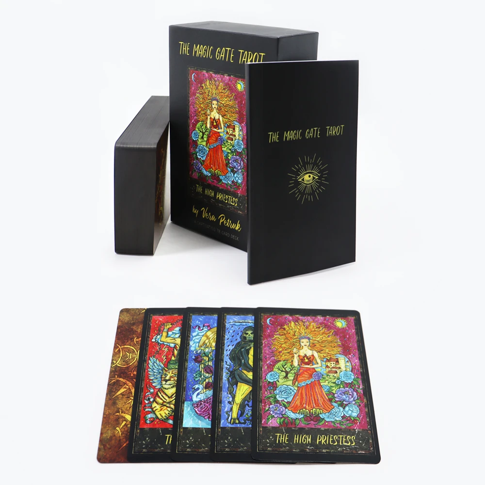 Best selling factory custom printing oracle gold foil deck high quality board game cards with rigid box