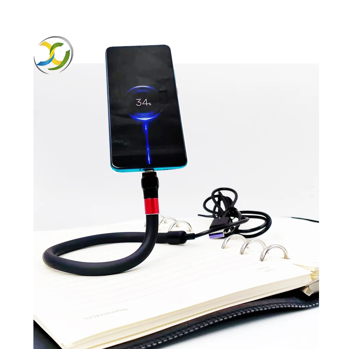 Data Cable Phone Holder Bracket 2 In 1 Flexible OEM Hi Phone Micro Usb C Data Cable