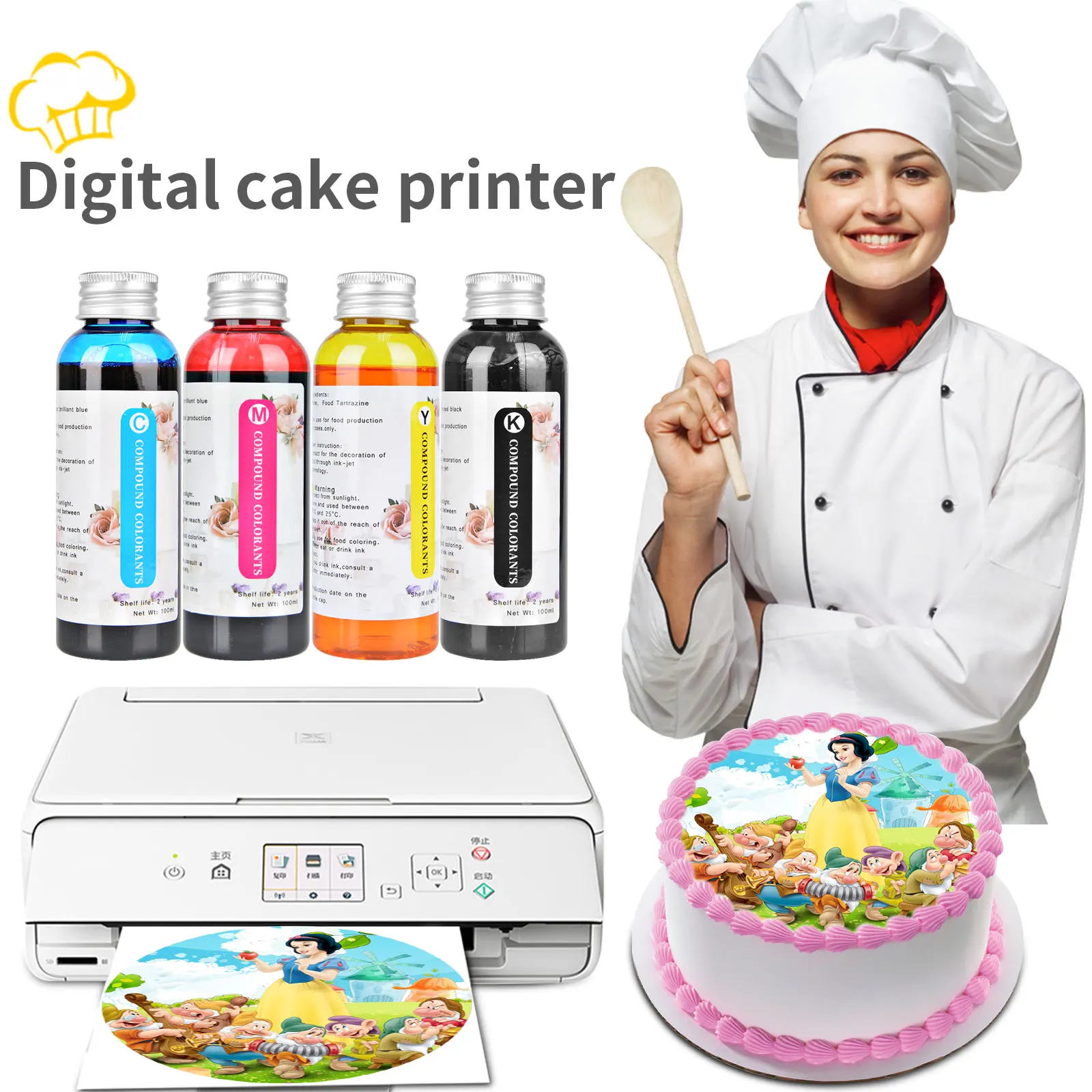 Edible ink canon edible ink coffee printer compatible with epson hp cannon edible ink