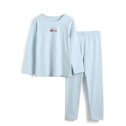Spring And Autumn Personalized Blank Pajama sets Winter Korean Print Long Sleeve Sleepwear For Kids and Baby