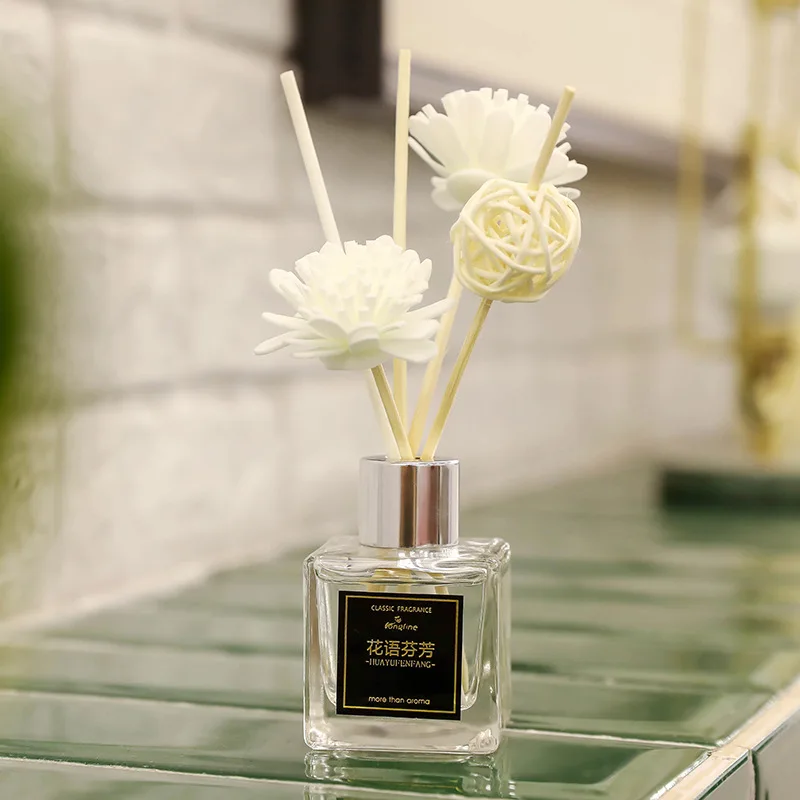 Wholesale New Design Aroma Custom Glass Bottle Home Room Scent Fragrance Reed Diffuser Gift Set