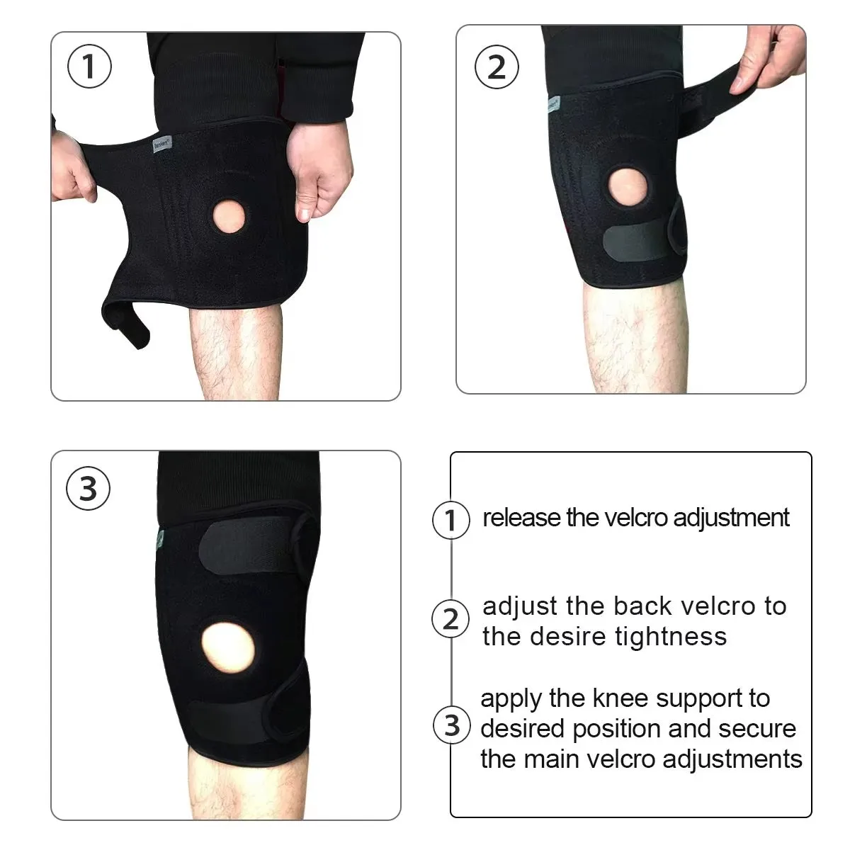 Benken Elbow And knee Pads Hinged Knee Brace Flexible Knee Support Stabilizer Adjustable Protective Arthritis