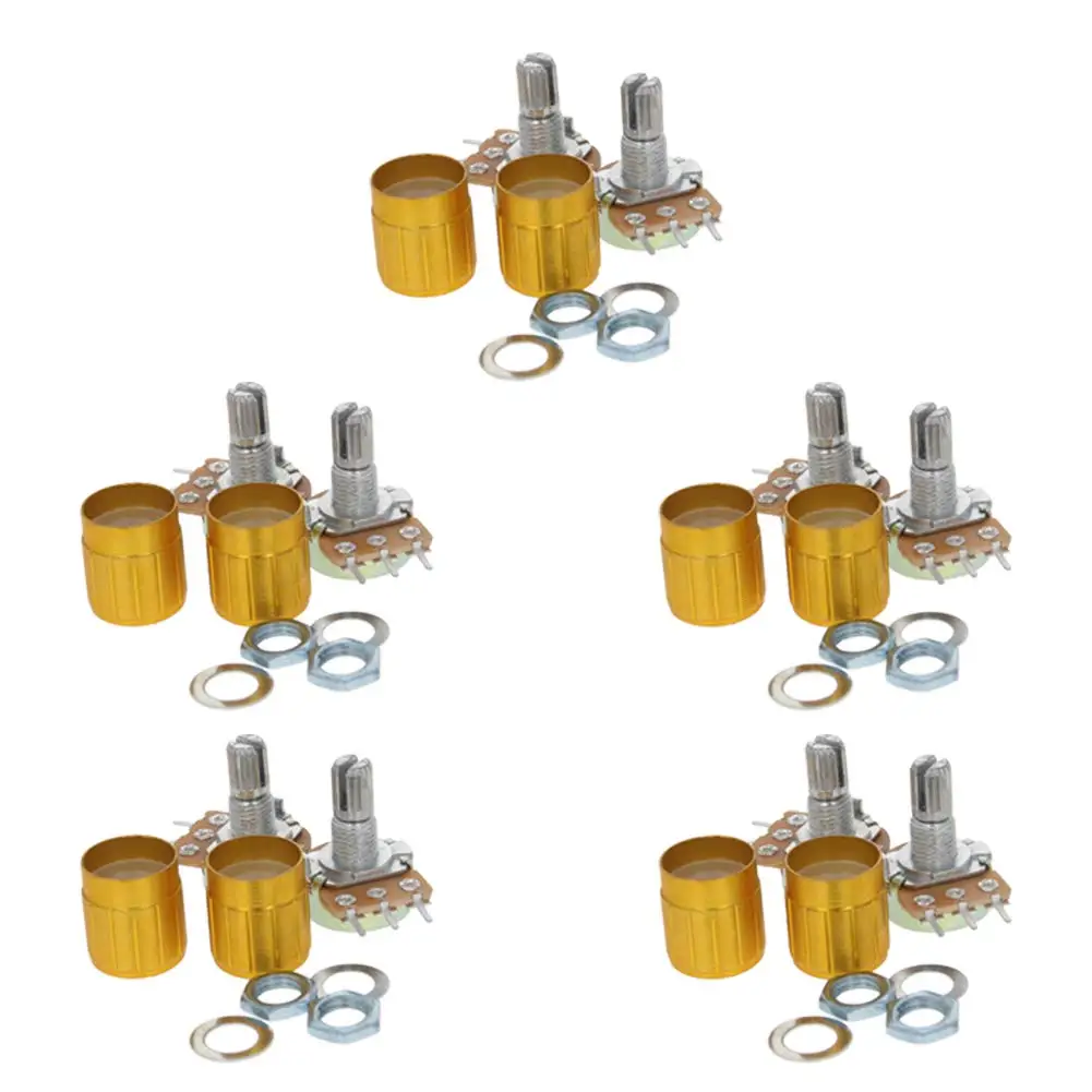 3 Pin Wh148 1k 5k 10k 50k 100k 250k 500k Multiple Models Rotary Knob