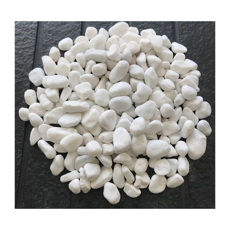 high quality  DL-001 snow white for landscaping and  Decorative Garden pebbles stone tumbled