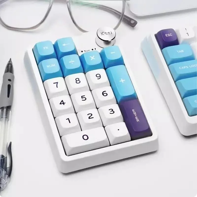 KZZI K20 Mini Keyboard Keypad 19 keys Hot Swappable 3 Mode Gasket Mechanical Keyboard Accessory For Computer Office PC Gaming
