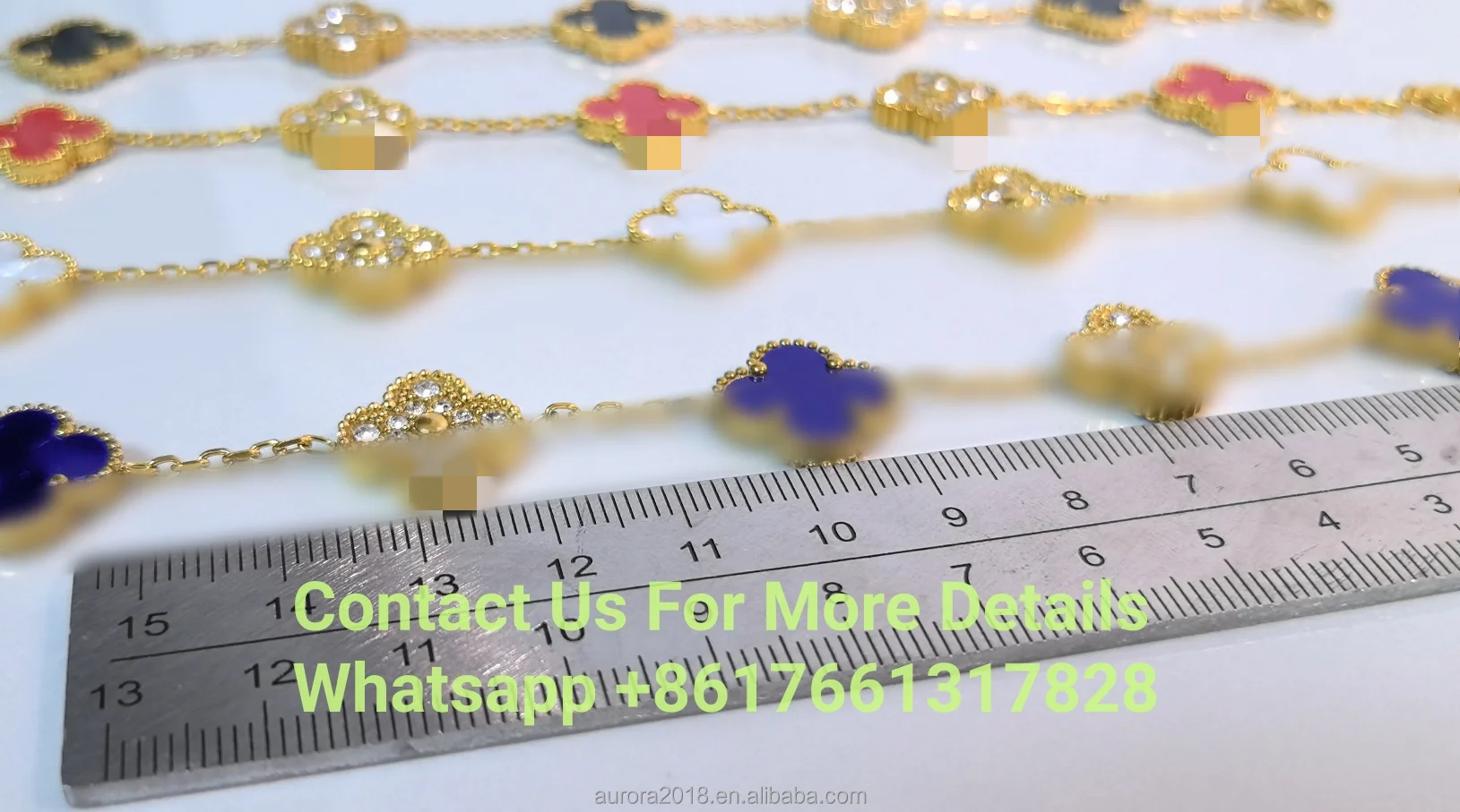 Hot Jewelry Collection Latest Design Trendy Jewelry Stainless Steel PVD Plating FLower Jewellery Four-Leaf Clover Necklace