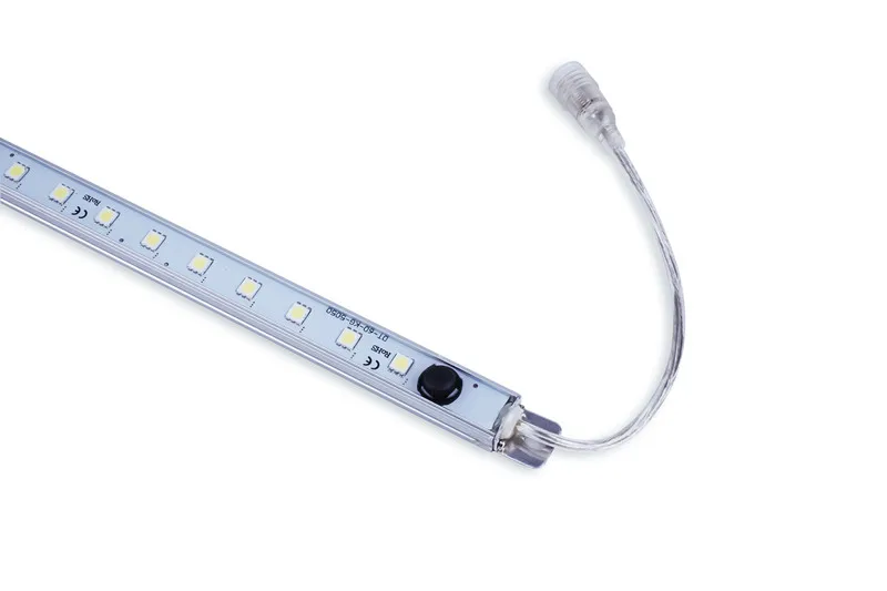Waterproof Linear LED Light Bar Fixture w/ DC Barrel Connector and On/Off Button