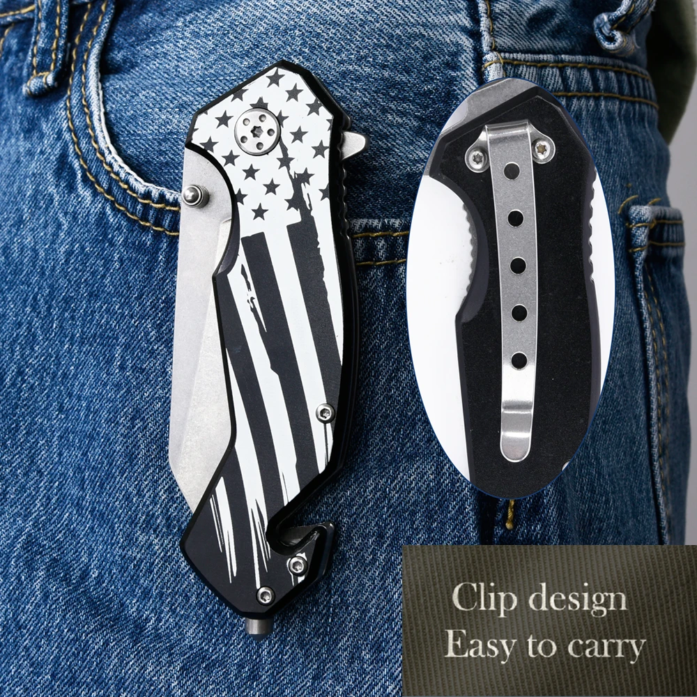 OEM/ODM custom  outdoor tactical folding knives stainless survival pocket knife knifes wholesale hunting camping