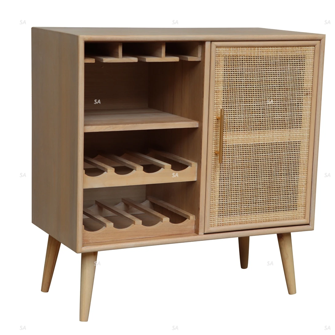 Rattan Furniture 2/4 Door Storage Oak Vennering  Wood Cabinets