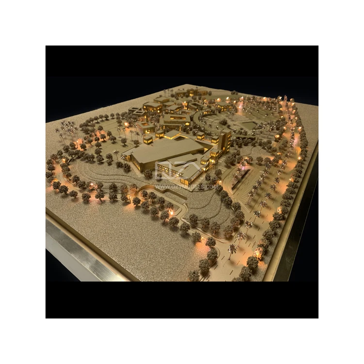Good Quality 1:500 Bespoke Copper Architectural Scale Model Concept Model