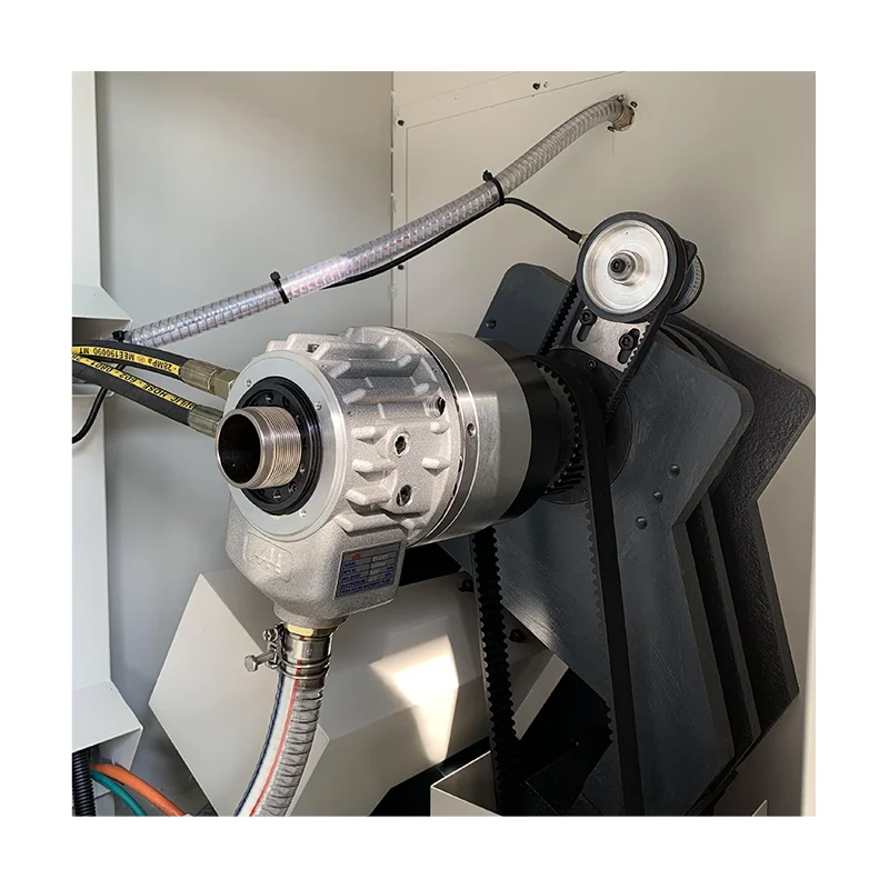 5 Inch 3-Jaw Hydraulic Chuck With Soft Jaws Syntec Cnc Controller JC-X35S Cnc Slant-Bed Lathe Turning Machine