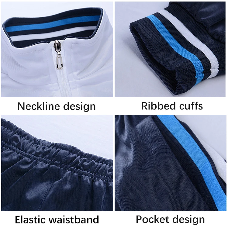 Customized High School Sportswear Kids Design Jackets Pants Tracksuits Hip Hop Jogging Suits Youth School Uniform Sets