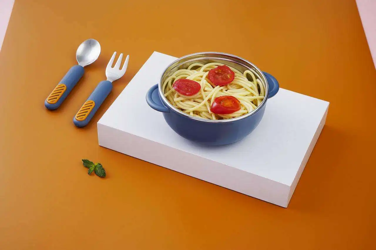 RK-C2013 Portable Reusable Kids Spoon And Fork Set Stainless For Baby