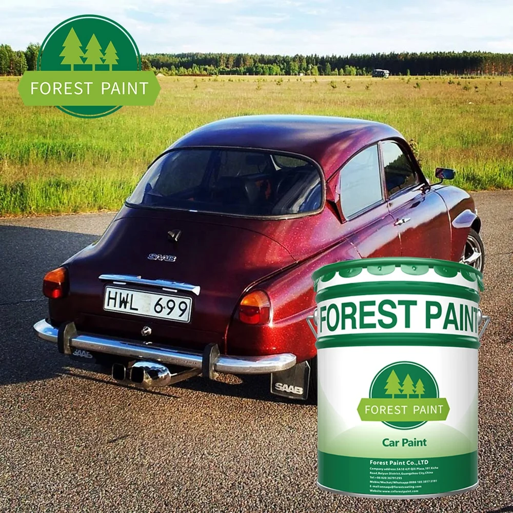 Single-component good quality car coating spray acrylic lacquer auto pearl paints 1k green color pearlescent paint