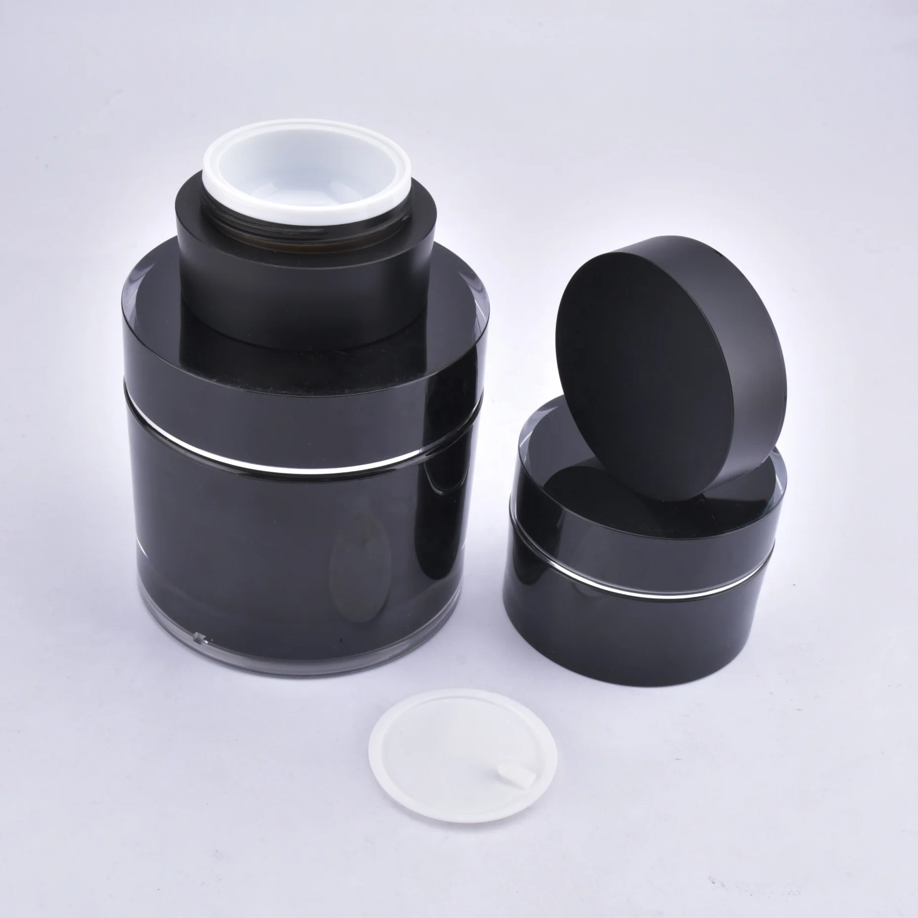 UU package black  cream jars cosmetic skincare containers 50g 30g custom lip balm jar