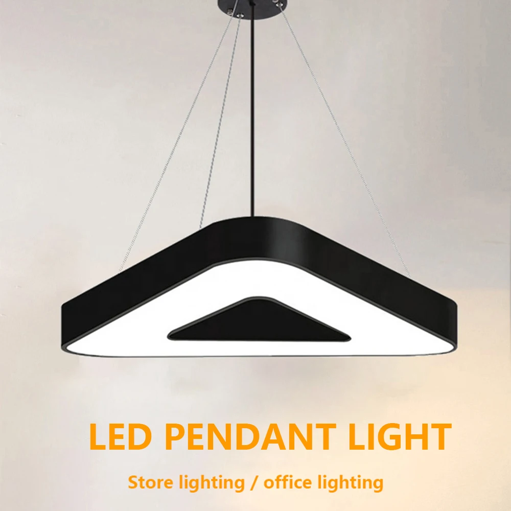 Triangle White/ Black Solid/Hollow Styled No Flicker Light 24W Ceiling Pendant Light