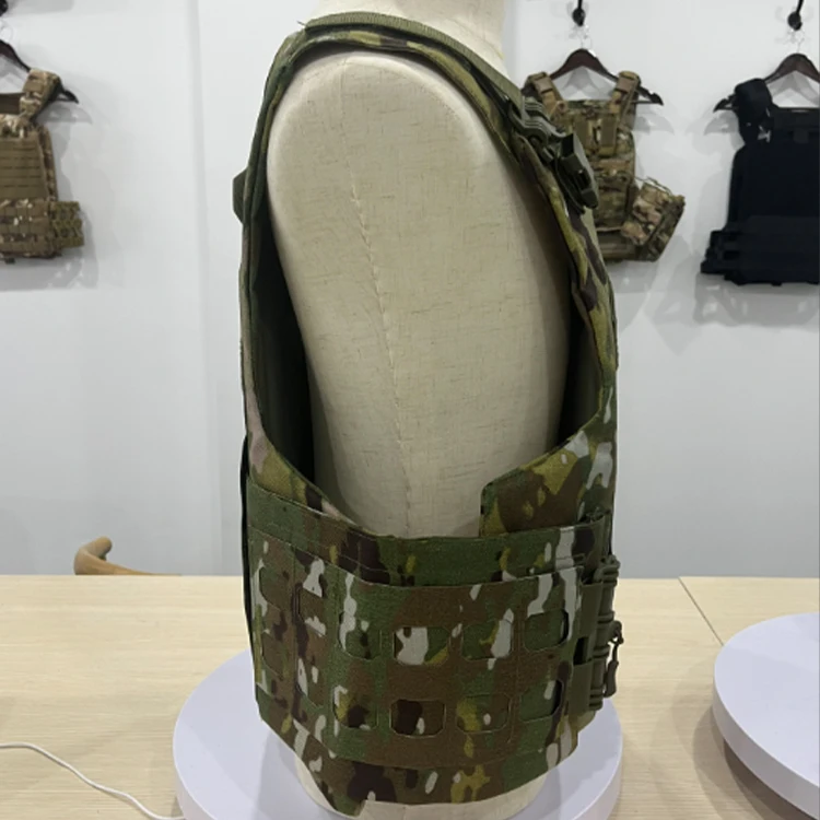 2024 Light Weight Dacron 1000D Fabric Combat Plate Carrier Waterproof Molle Chaleco Tactico Tactical Cp Multicam Tactical Vest