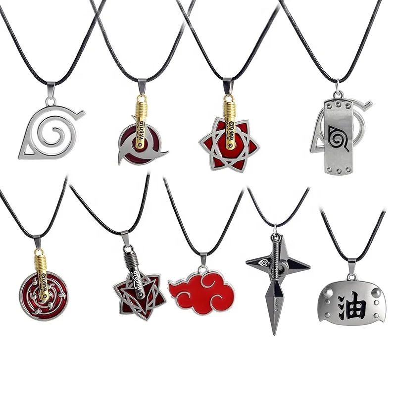 Men  Akatsuki Necklace Pendant Uchiha Itachi Sasuke Kakashi Ten Taisha Shariken Shuriken