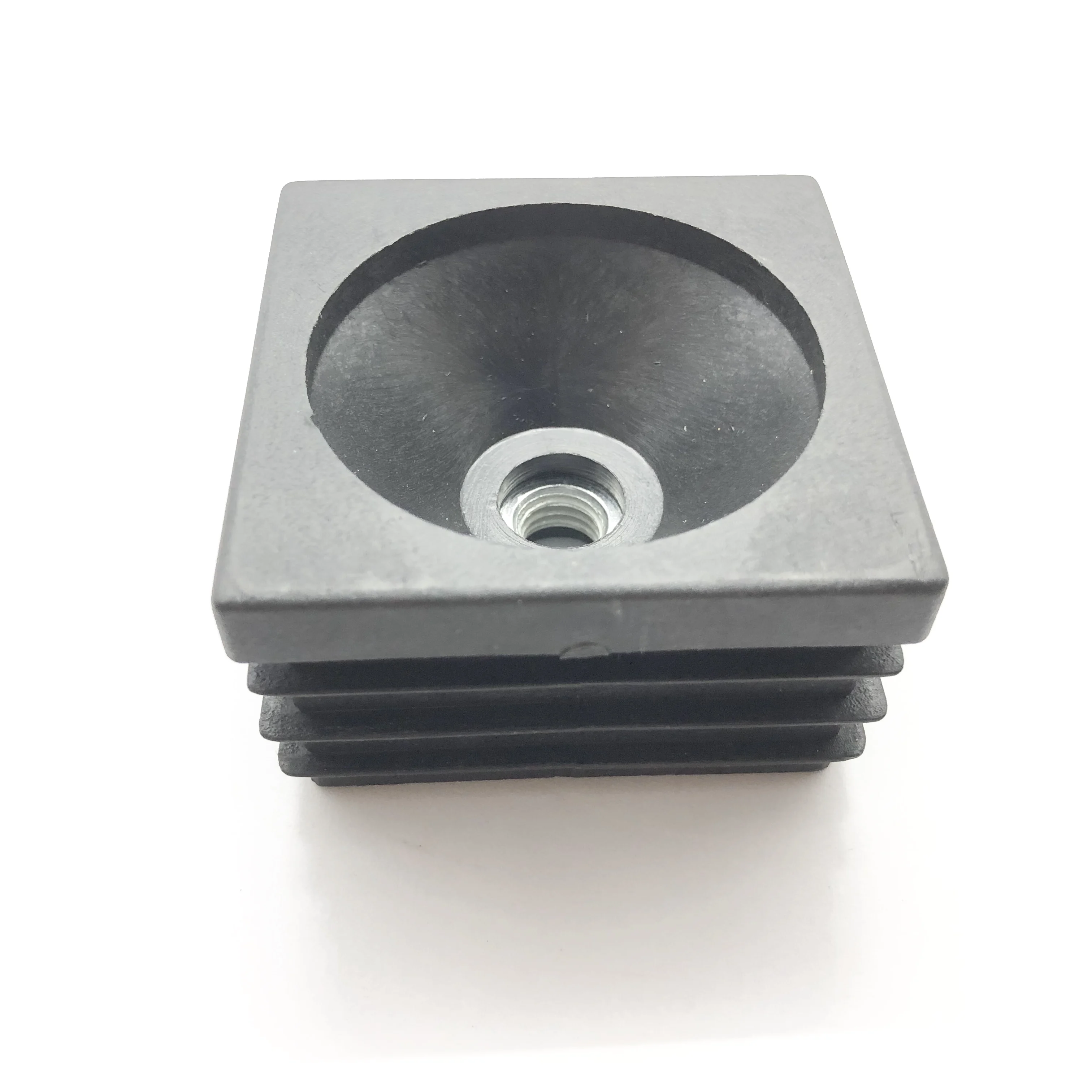 60mm*60mm M10 Square Plastic Pipe Plug Furniture Foot Mats Tube Cover Dustproof Pipe Fittings with Nut