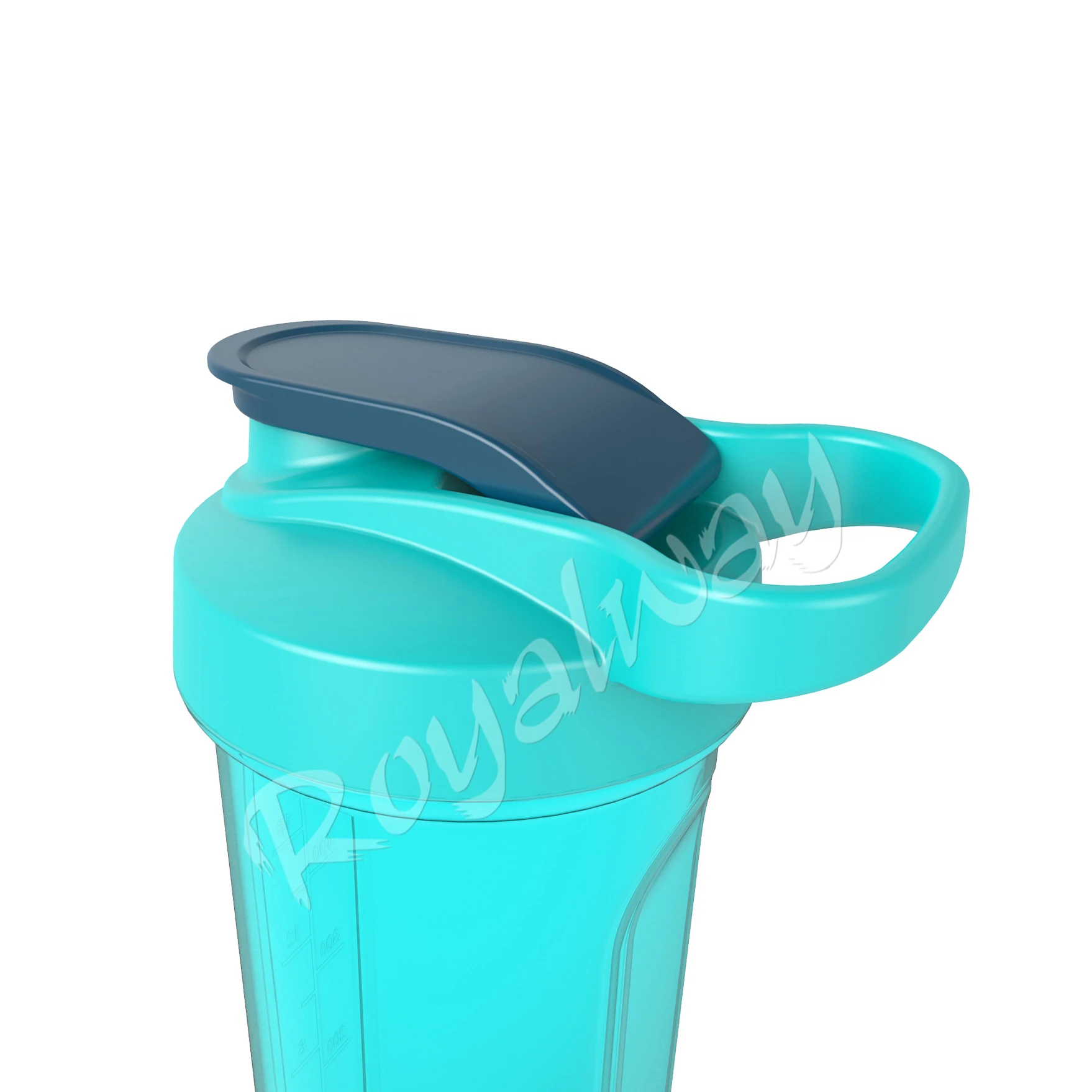 BPA Free Loop Top Plastic Protein Drink Shaker Cup 750ml