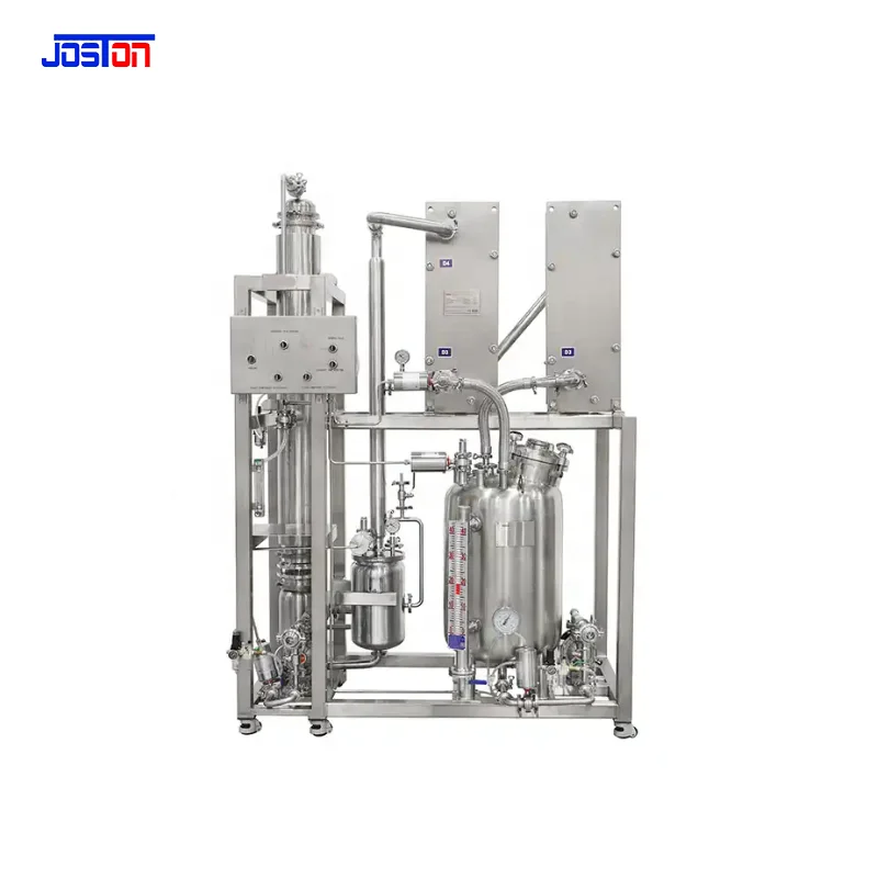 JOSTON Alcohol Ethanol Recovery 50L 100L 200l Falling Film Evaporator Price High Efficient Evaporator  Concentrator