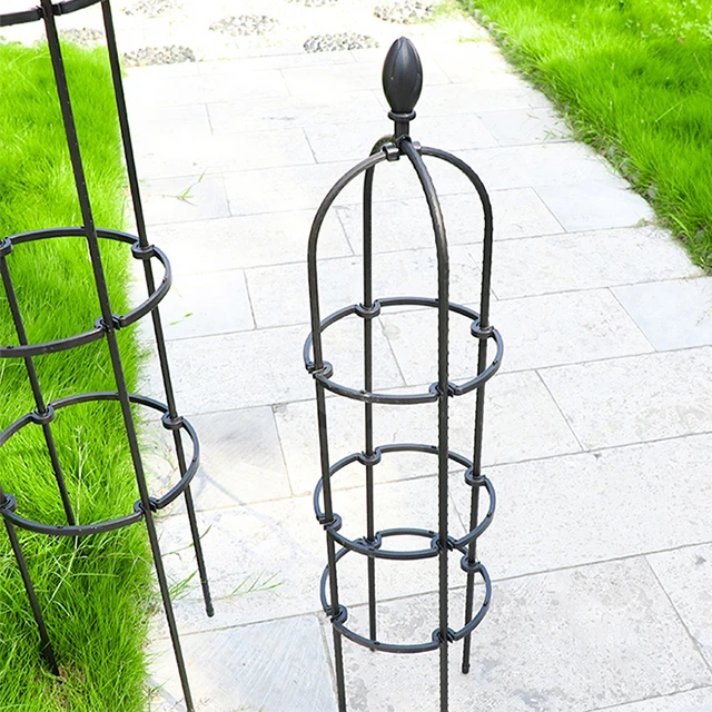Wholesale hot sale Waterproof Plastic coated Decorative Small Potted Garden Trellis plant support stick for climbing plants