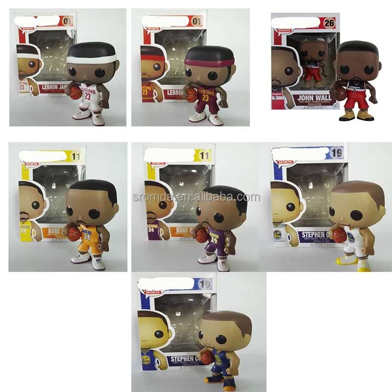 Sromda FunKos POP NBA Stars Sports POP Vinyl figure  Lebron James Stephen Curry John Wall PVC Action figures