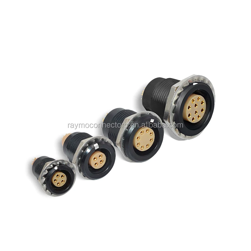 0B 1B 2B 3B  EGG black shell push pull circular connector for video camera