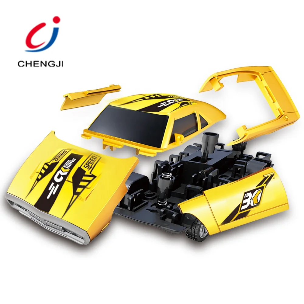 Chengji Kids take apart vehicle set mini plastic 3D model diy assembly car toys