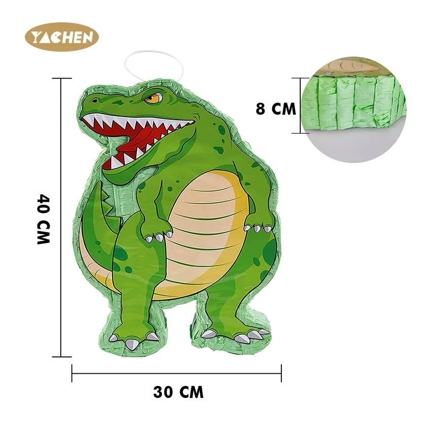 Factory Wholesale 12 x 16 x 3 Inch Paper Cardboard Surprise Container Tyrannosaurus Dinosaur Pinata For Kids Diy Party Supplies
