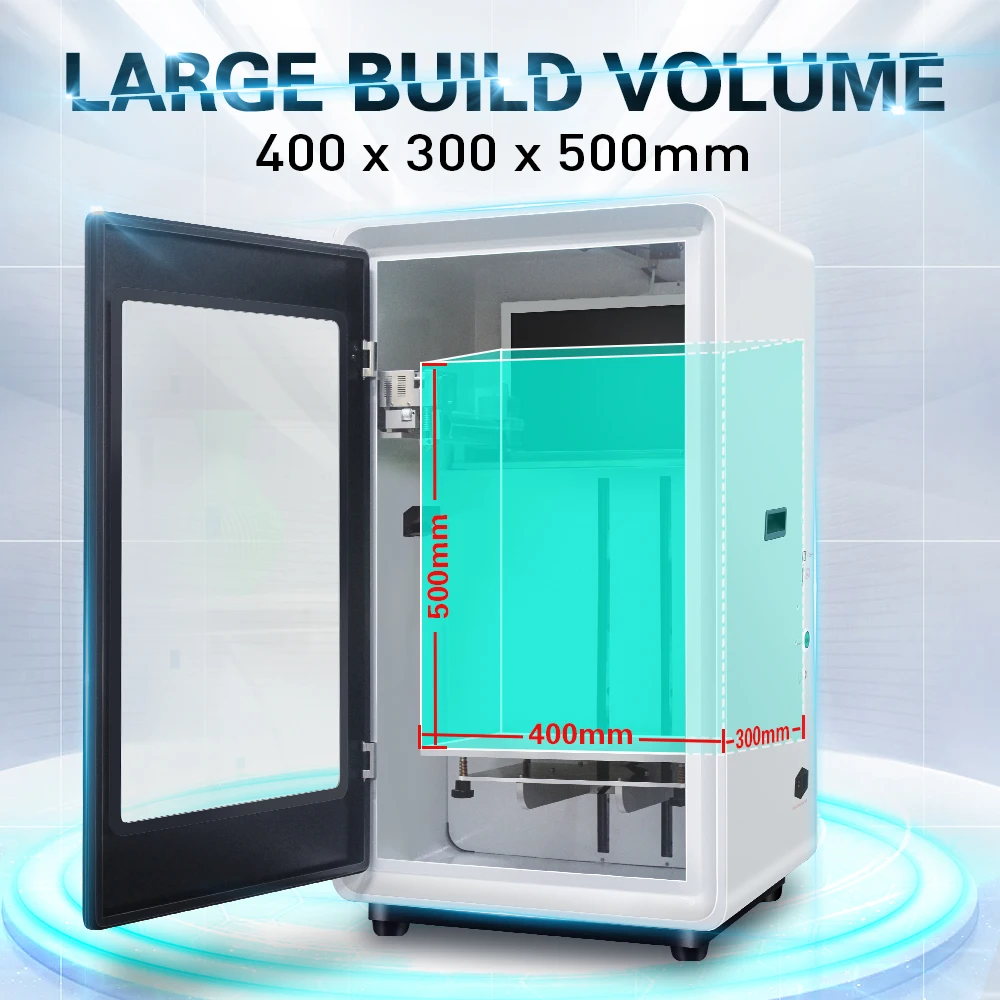 MINGDA Md-6h Industrial Using 3d Printer with Stable Metal Structure 400*300*500mm FDM BIG 3D Printer Large Size 3d Printer 2021