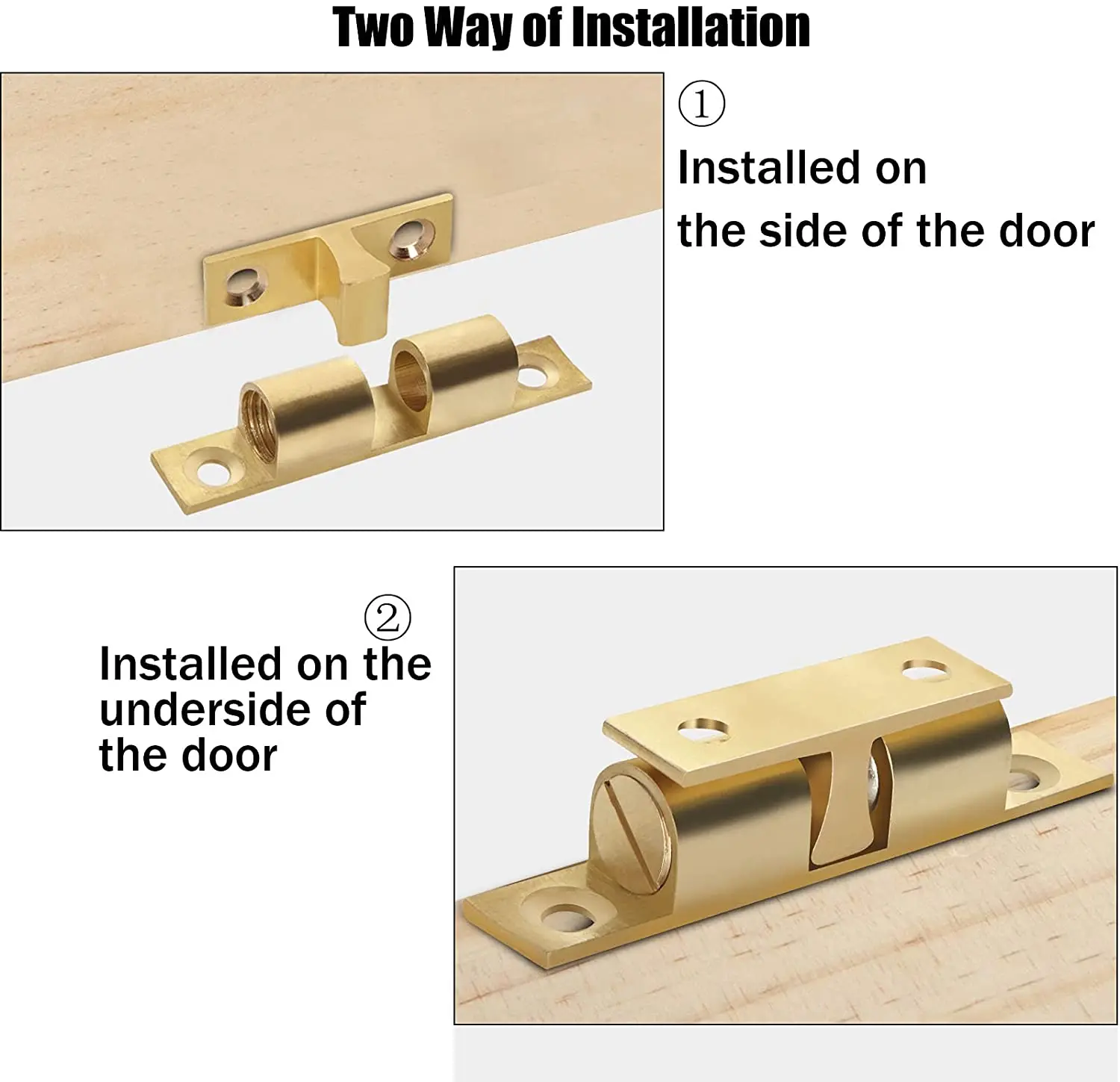 Adjustable Cabinet Catch Latch Wardrobe Closet Door Closer Safety Lock Magnetic Solid Brass Roller Primary Color