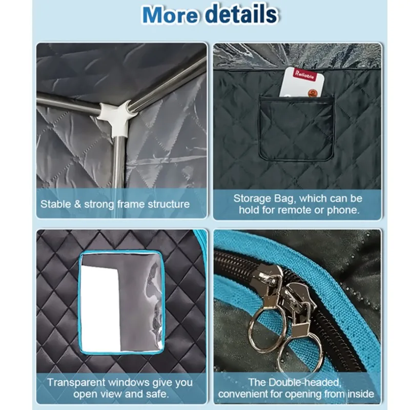 FUMEI Corner Steam Sauna Box Full Body Slimming Detox Portable Sauna Tent 1000w Folding Heating indoor Sauna