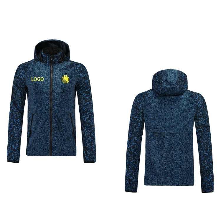 Factory Wholesale Lightweight Waterproof Soccer Club Team Windbreaker Jacket