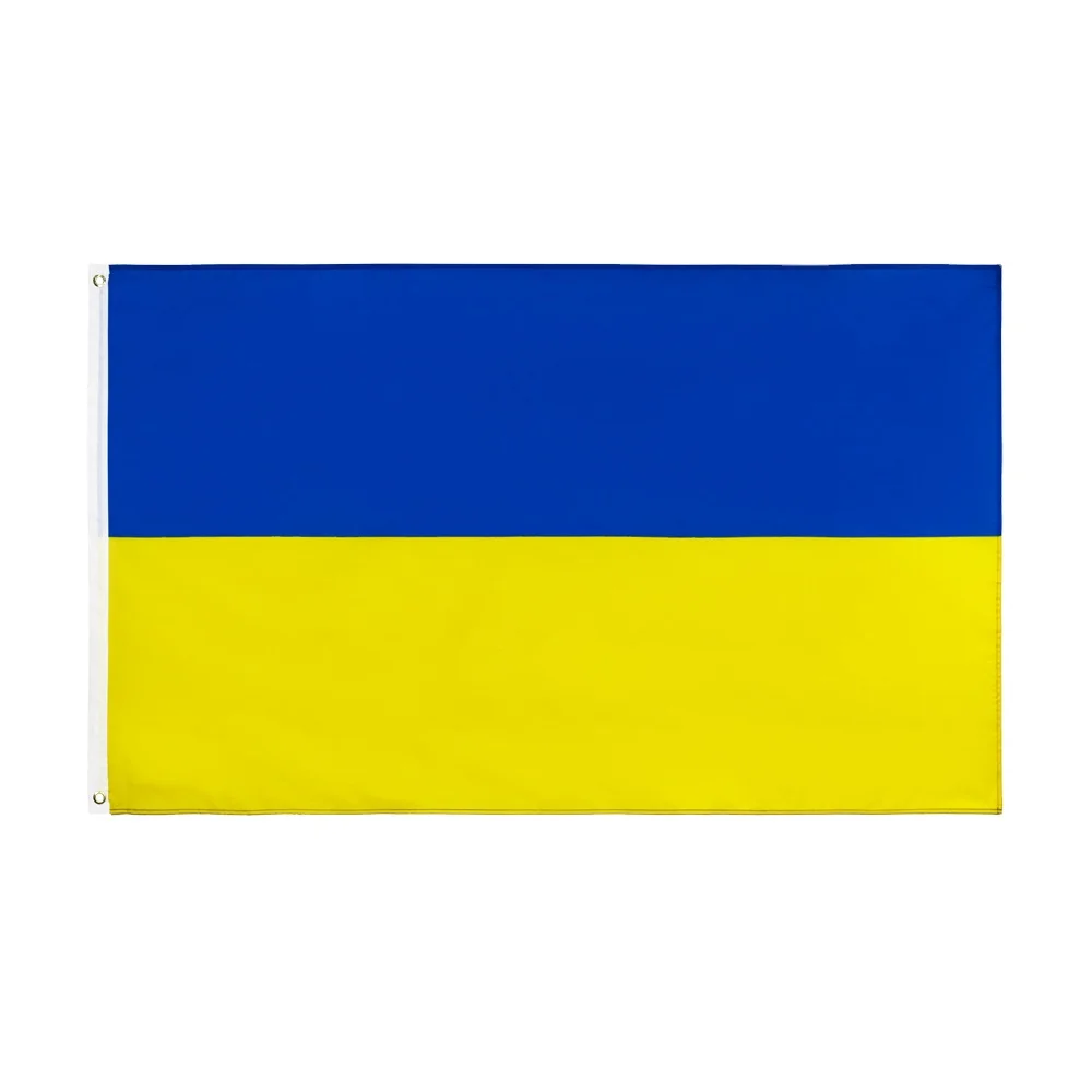Wholesale Blue Yellow Flag 3*5 feet Polyester Printed Ukraine National Flag