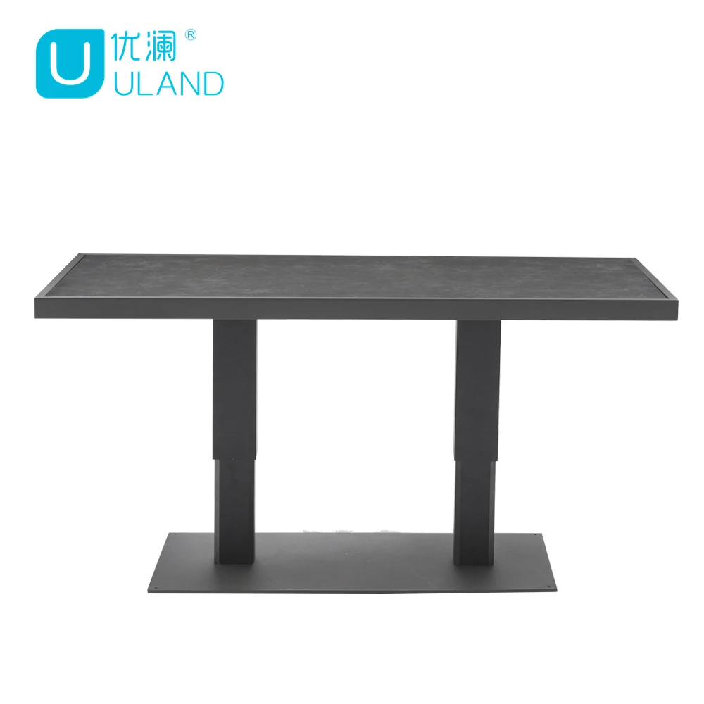 Uland Garden Outdoor Furniture Rattan Outdoor Cafe Coffee Shop Tables And Chairs Height Adjustable Table