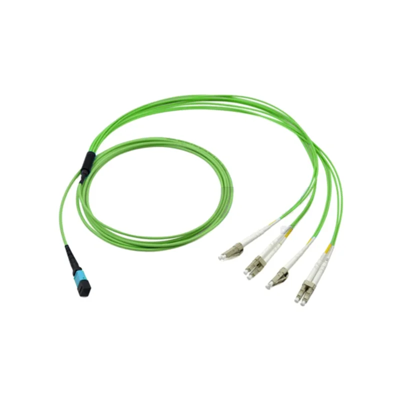 Factory Price  Fiber Optic Patch Cord 40G MM OM5 MPO/MTP-LC 8cores Fanout Jumper