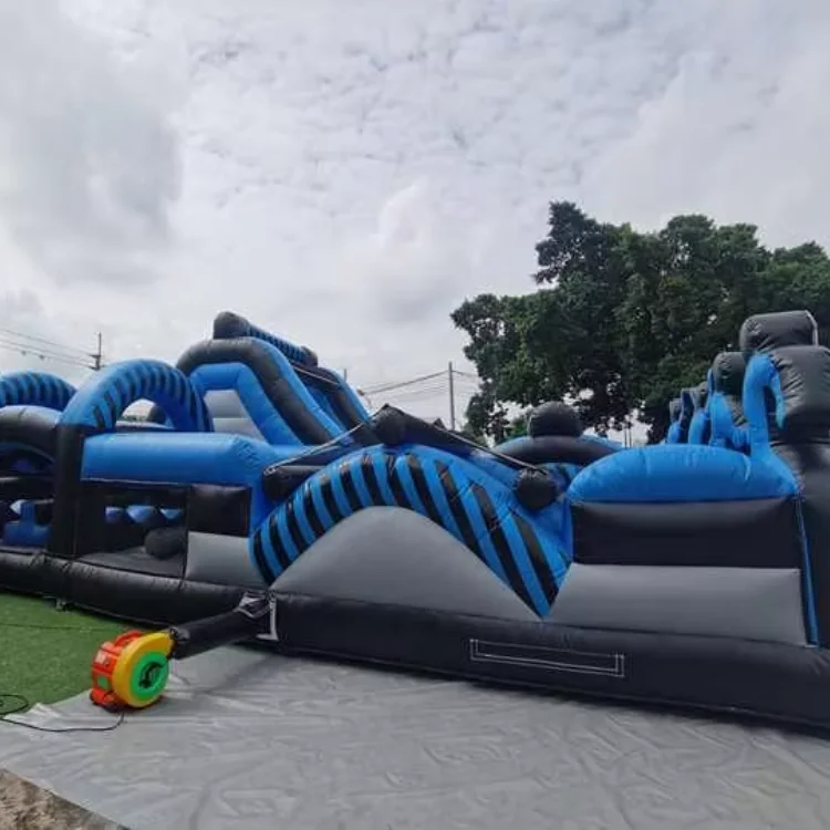 Outdoor Double Lane Inflatable Obstacles Bounce Game water christmas Commercial Sport Game For Kids