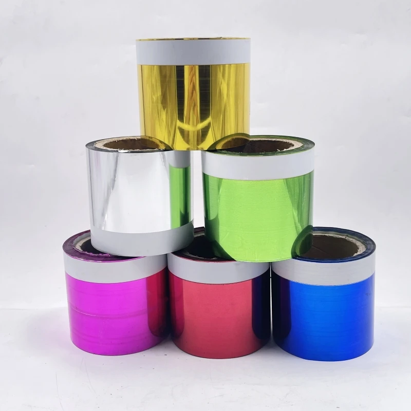 PET bicolor color aluminized wire decorative Aluminum plating Plastic film