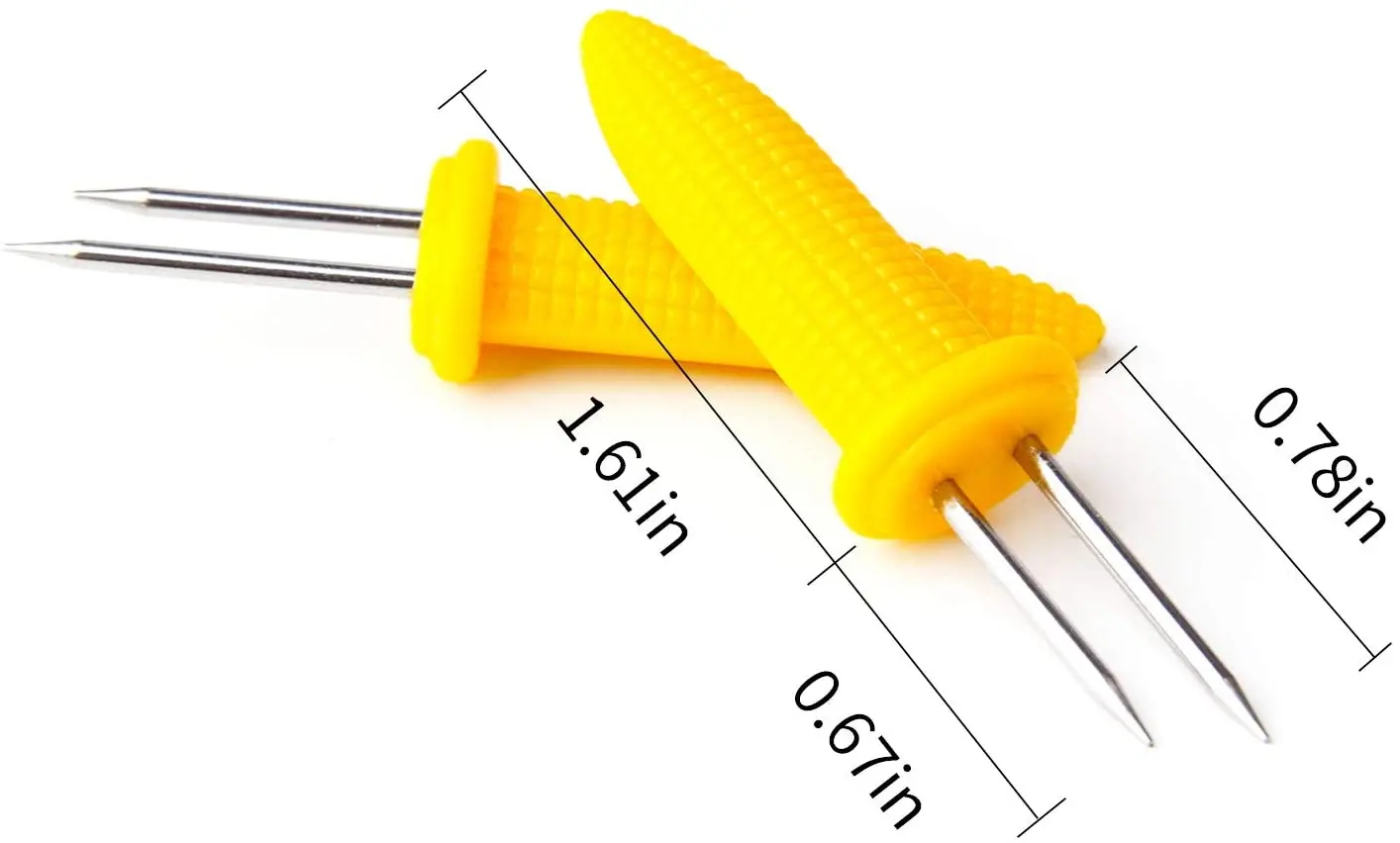 BBQ Cooking Tool Sweet corn on The Cob Skewers Sweetcorn Fork Stainless Steel Corn Holders
