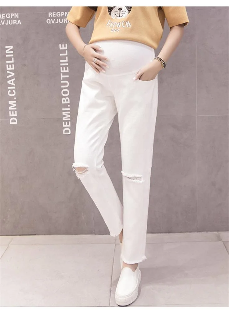 Корейская версия 2019 джинсы для беременных женщин с эффектом подтяжки живота