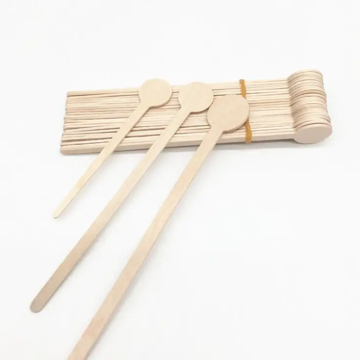 Customized wooden drink stirrers disposable wood tea coffee stirrers stick eco friendly wooden stirrer stirring stick weeding