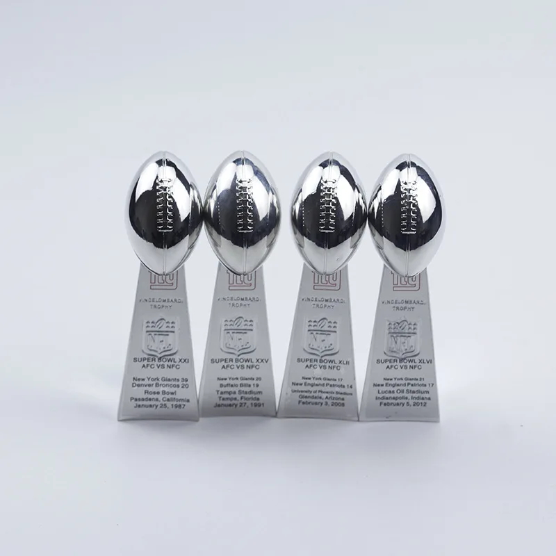 1966-2022 Vince Lombardi Super Bowl 10cm High Quality Alloy Trophy Souvenir