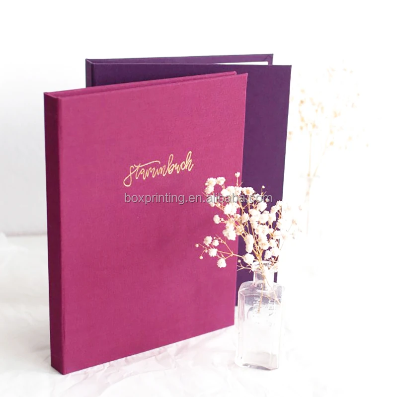 Neues Familienstammbuch Mit moderner Goldener Kalligrafie-Pragung Stammbuch Zur Hochzeit