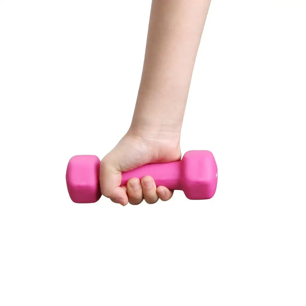 Wholesale Colorful Vinyl Neoprene Coated Weight Lifting Rubber Dumbbell