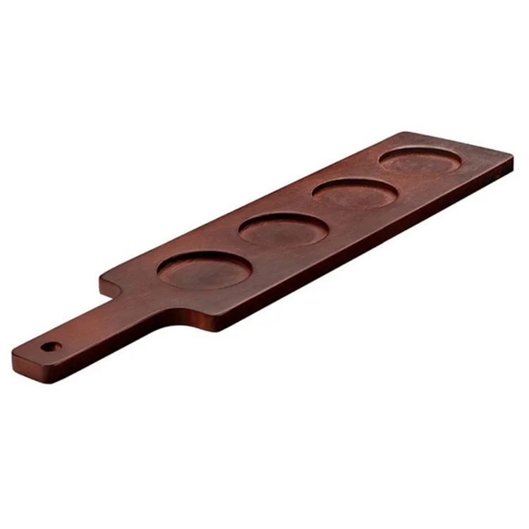 Whiskey Flight Board Beer Flight Wood Paddle 4 Cups Beer Tasting Serving Tray Rustic Beer Wine Flight Paddle Wooden Tray