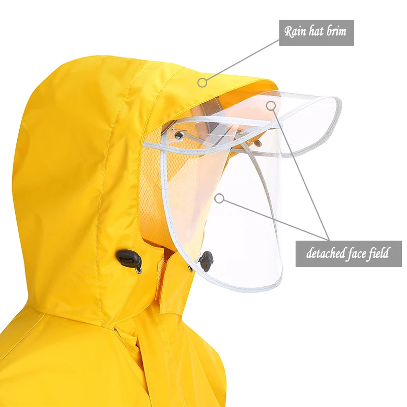 Durable  Waterproof Reusable Custom adult rain coat cycling motorcycle man rain suit