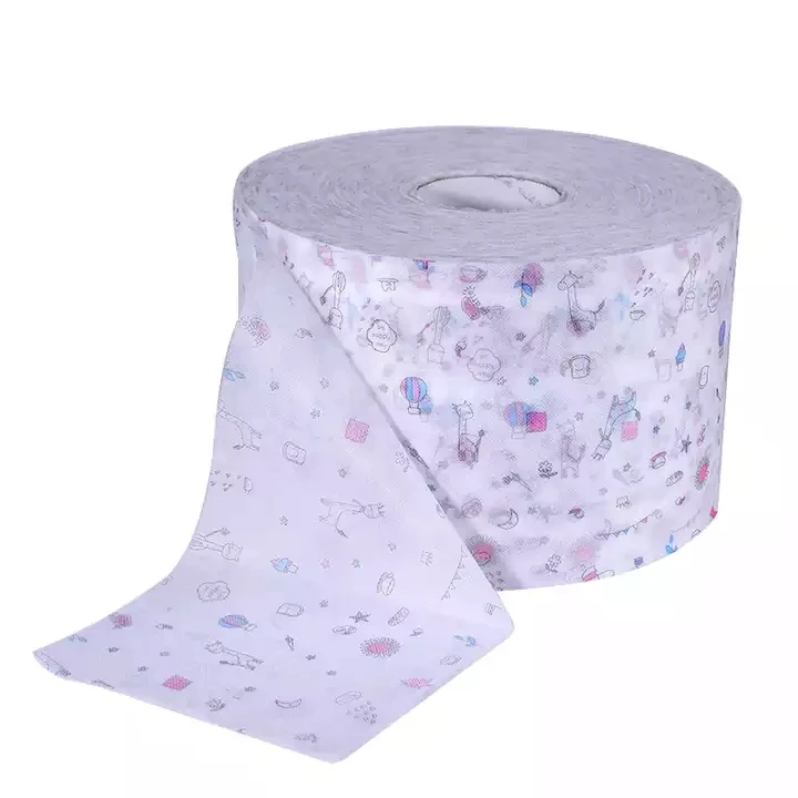Custom 100%Pp Waterproof Fabric Non-Woven Skin-Friendly Children Breathable Colored Printing Non-Woven Fabric Rolls