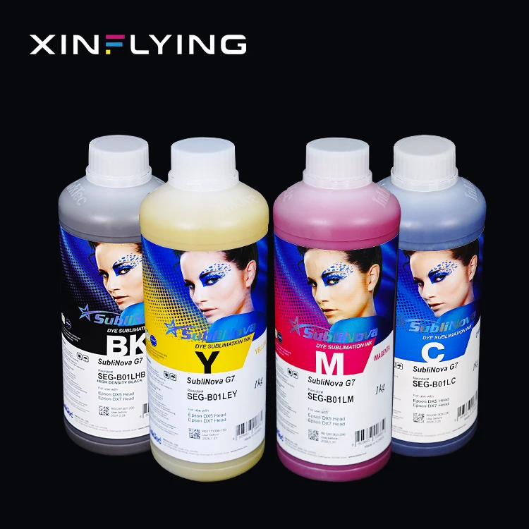 Innovative Korea Imported 6-Colour Sublimation Ink for Eps XP600/I3200/5113 Head Inkjet Printing Includes White Ink 1L/bottle