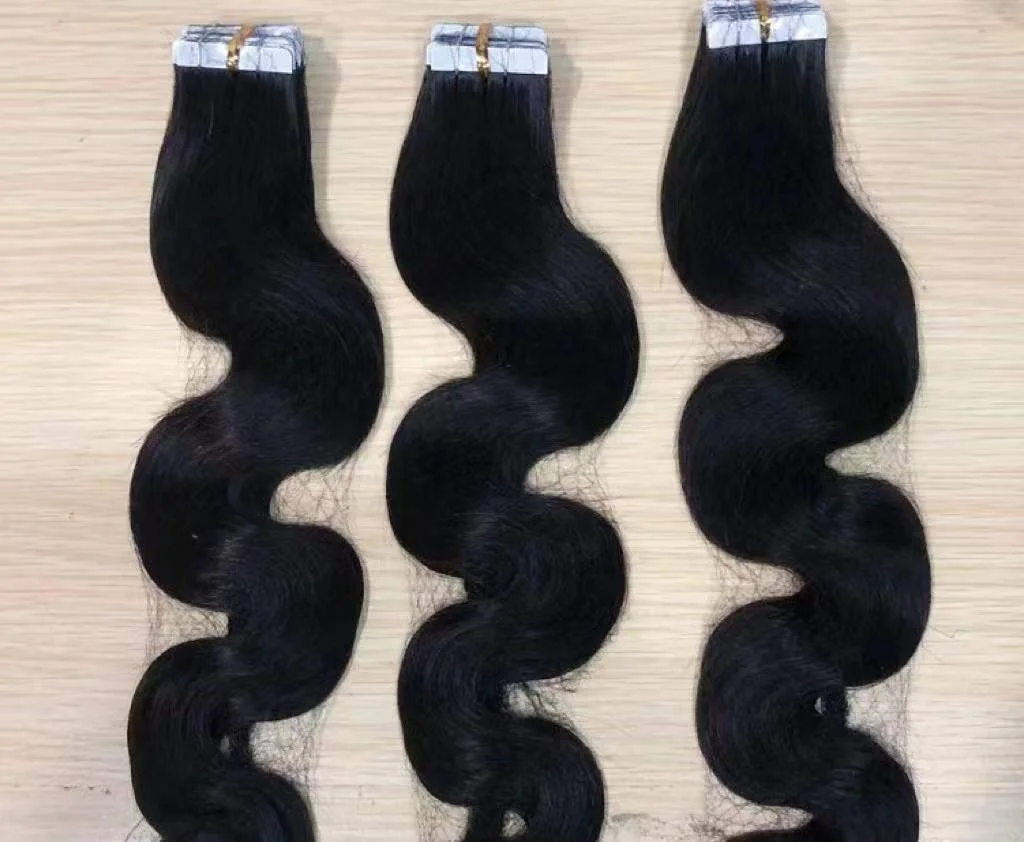 Hot Sale 12A Remy Indian Double Drawn Blond Tape Ins Raw Virgin 100% Natural Tape In Human Hair Extension